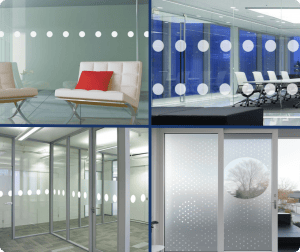 An image collage of Safety Manifestation Dots in different office settings